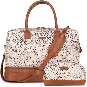 Gym Bag for Men Women Small Capacity Travel Bag Set, Workout Bag, Workout Sports Bag, Shoulder Bag Crossbody Bag Woman with Wet Pocket & Shoes Compartment, Water Resistant Overnight Weekender Duffel Bag Chic