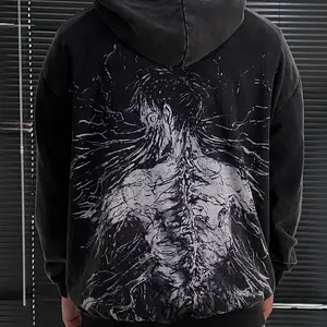 Eren Yeager Hoodie Anime Inspired Attack On Titan Vintage Limited The Founding Tita Streewear Unisex Oversize Heavy Weight Cotton T-shirt Gift for Anime Lover