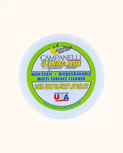 CAMPANELLI All Natural Cleaning Paste - Non-Toxic Biodegradable Multi Surface Cleaner with Fresh Lemon Scent for Stainless Steel Copper Aluminum & More