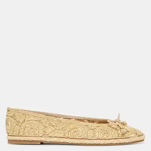 Dolce Vita TIANNA BALLET FLATS LT NATURAL RAFFIA LACE