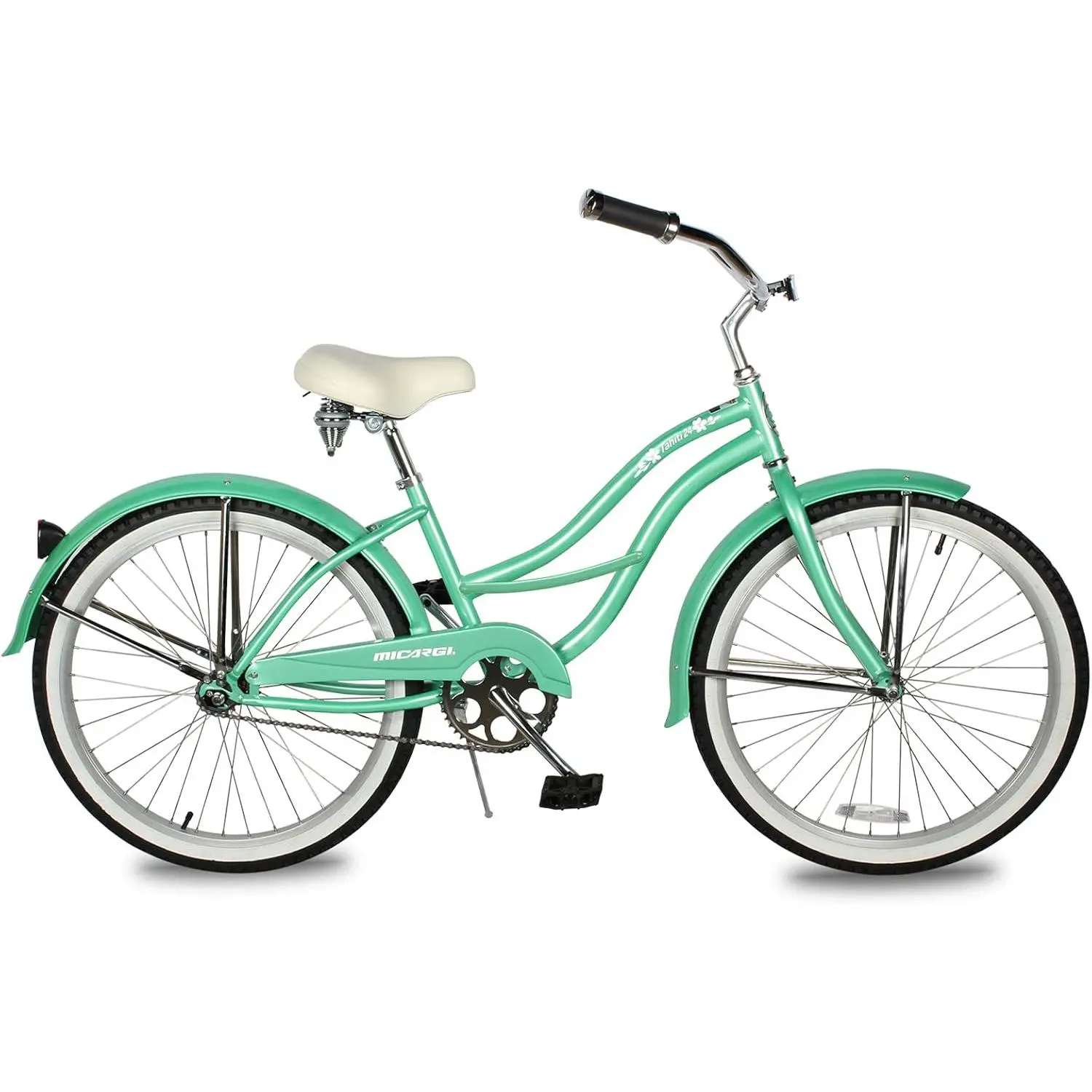 MICARGI 24/26 Inch Adult Cruiser Bicycle Hybrid Bike 1/7 Speeds Commuter Bike for Women, Men, Seniors,Step-Through or Step-Over Bike Steel Frame Multi Colors Style