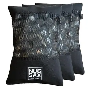 NUGSAX The Trio - (3 pack) BPA-Free Reusable Ice Cubes and Bag