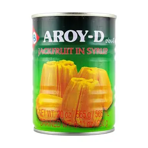 AROY-D Thai Jackfruit in Syrup 565g | Canned Fruit for Fruit Salad & Desserts