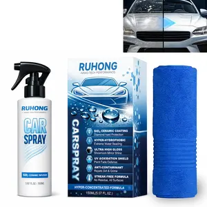 Nano Ceramic Coating Car Spray Waterless Car Wash and Detailing Hydrophobic Shine Polish Scratch Protection Quick Effect Car Wax Spray for High Gloss Finish