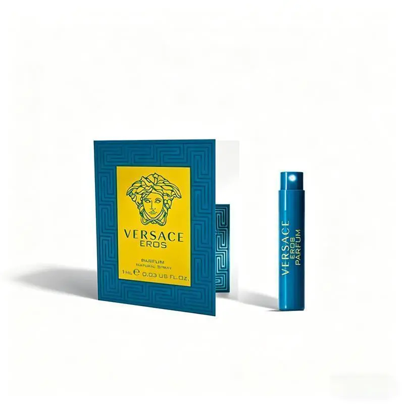 Versace Eros Eau de Parfum Parfum Sample Vial 0.03 fl. oz/ 1 ml  Men's Perfume: Long-Lasting Scent, Portable Size, Edp Fragrance, 0.03Oz