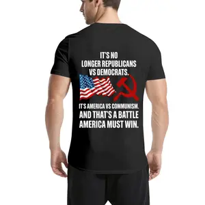 It's No Longer Republicans Vs Democrats It's America Vs Communism T-shirt, Patriotic Political Tee, Unisex Graphic Tees, Republican Conservative Shirt, USA Pride Casual Cotton Tshirt, Funny Political Statement Shirt