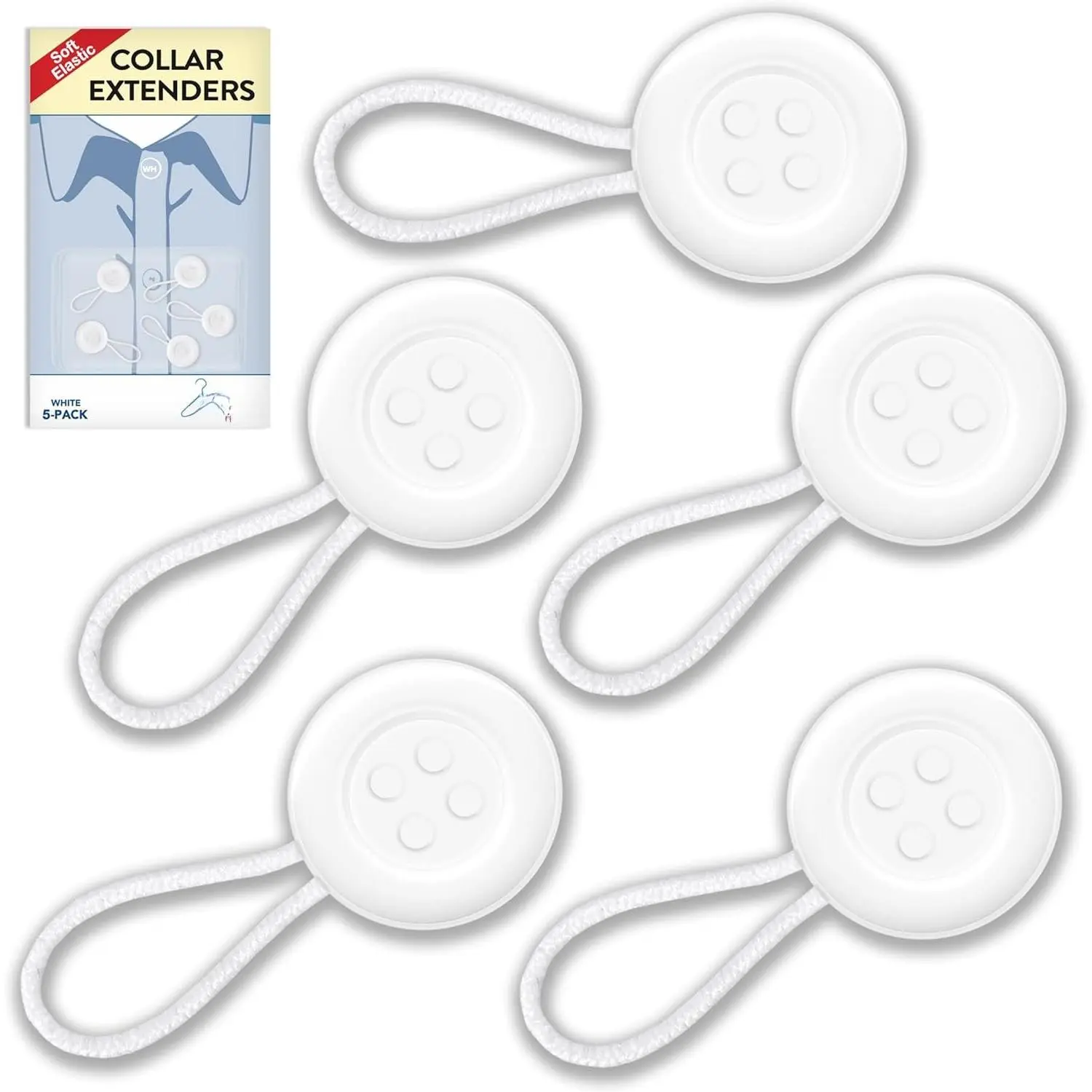 Extenders for Mens Shirts Soft Elastic   Tight Collars for Dress Shirts Button Expanders