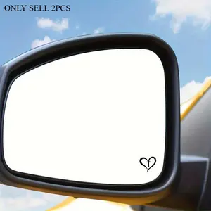 2PCS/SET Heart Cross Car Sticker Set, Car decorations, for Car Body, Highlight Faith Warm Style, Inject Heart, Cross Elements + Minimalist Design + Faith Style DNA into Vehicle/Gear, Decorated with Devout Atmosphere