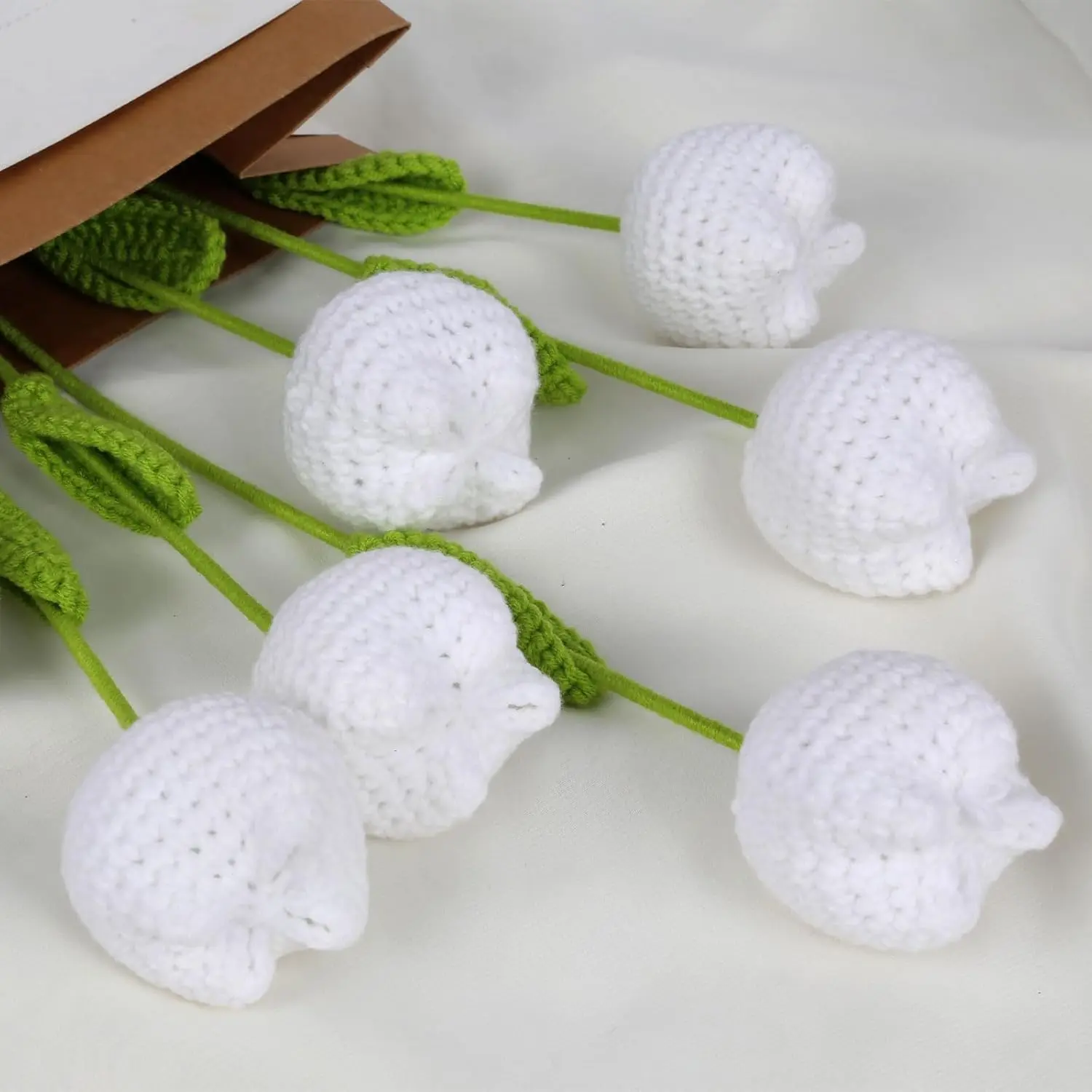 Luxury 8pc Eternal Tulip Arrangement | Artisan-Woven Home Décor Centerpiece | Forever Floral Gift Set