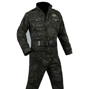 Men's Authentic Camouflage Cotton Suit Set - Thick, Breathable, Wear-Resistant Outdoor Workwear & Uniform for Spring & Autumn, Military Enthusiasts