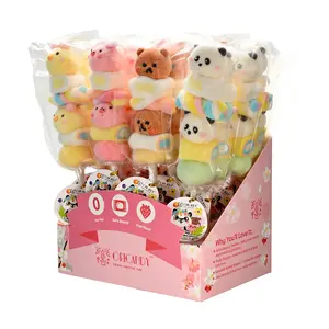 ORICANDY Critter Pops 3D Marshmallow Strawberry Stick Sugar Free Low Calorie Candy Snack Boxes - 16 healthy Marshmallow Kabobs, Candy Kabobs with individual Marshmallows Packets Sweet Fruit viral snacks