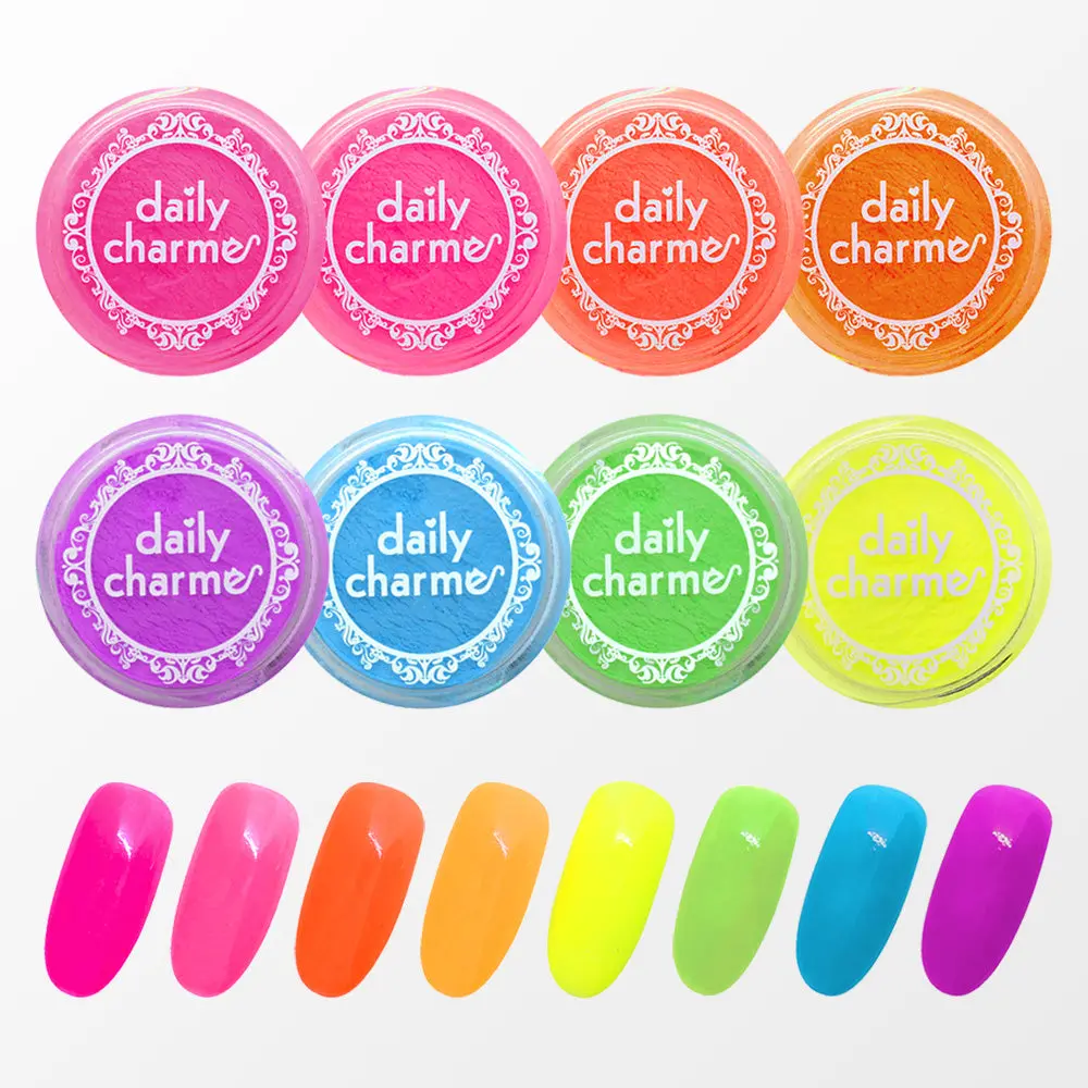Electric Neon Pigment Set / 8 Colors