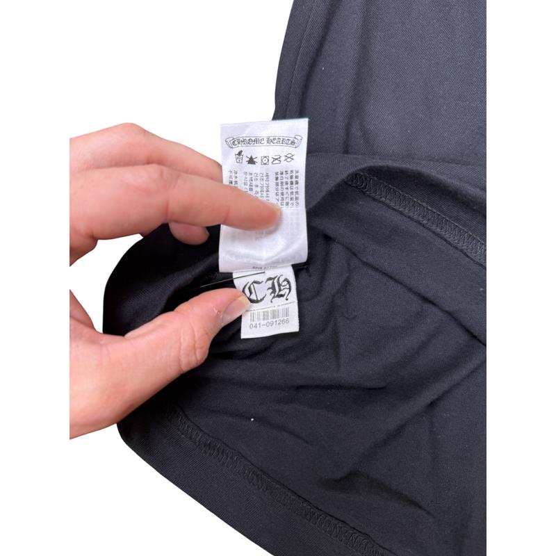 Chrome Hearts Neck Logo Pocket T-Shirt Black / Blue