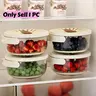 1 Count Foldable Food Drain Basket with Lid, Fruit & Vegetable Washing Basket, Kitchen Utensils & Gadgets for Home Dining Room Picnic, Plastic Food Storage Containers, Containers with Lids