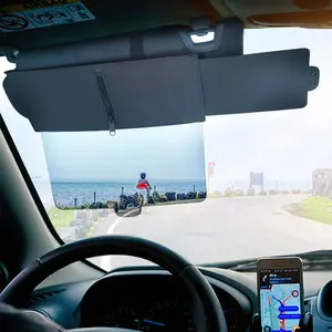 Polarized Sun Visor with Zipper Slider Anti-Glare Car Sun Visor Extension (Left)