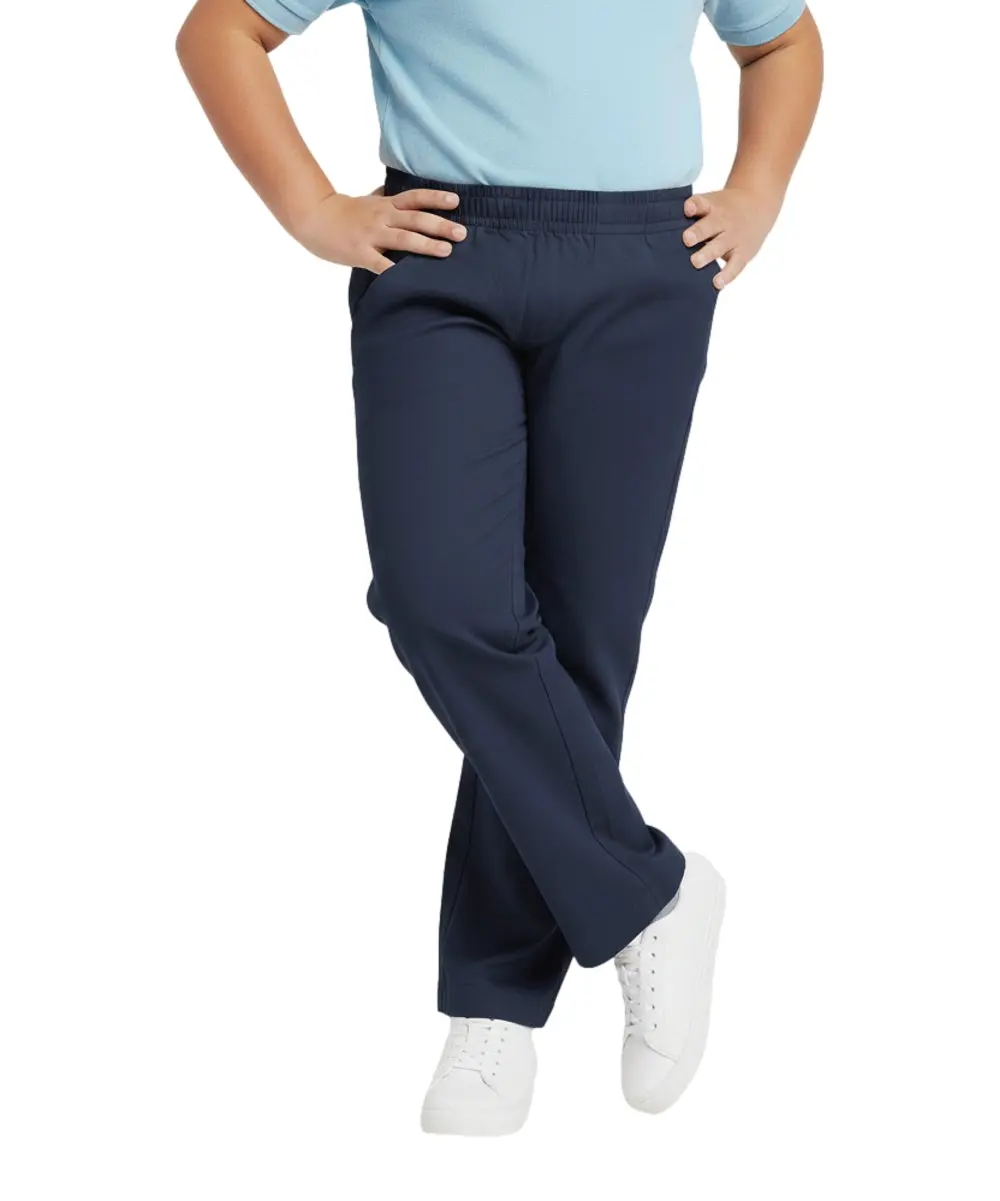 unik Boys' Navy School Uniform Extra Husky Pants, All Elastic Waist, Pull-on Fit, School Wear, Uniform Look, Sizes 4-16 BU03H