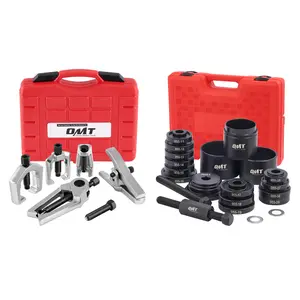 Orion Motor Tech 29PC 2-in-1 Wheel Bearing & Front End Service Tool Kit, Heavy Duty Bearing Puller Press Set with Ball Joint Separator & Tie Rod Removal Tools for Cars Trucks, Red, fathersdaygift
