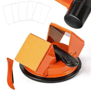 Floor Gap Fixer Tool Kit with Hammer, Cleaning  and 5  Nano Pads, 45? Striking Heavy Duty Laminate Vinyl Plank Flooring Gap Repair, Easy DIY No  Flooring Installation Tool