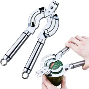 Multi-Functional Can Opener for Weak Grip, Stainless Steel Beer Bottle Opener, Ideal for Elderly with Arthritis, Easy-To-Use Design