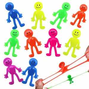 30pcs Smiley Face Small Person Lala Le Elasticity Squeeze Fun Party Stocking Stuffers Birthday Goodie Bag Stuffers Party Favor