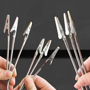 7-Pack Heavy-Duty Versatile Alligator Clip Bracket - Bendable Design for a Variety of Industrial Applications, Durable Aluminum Construction, Premium Materials, Metal Clips