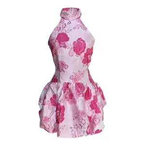 Lara Floral Pink Mini Dress