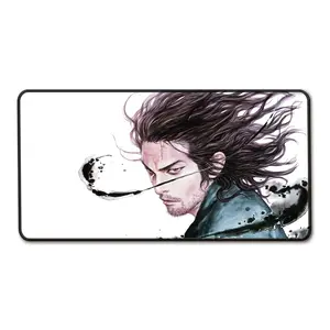 Extra Large Anime Mousepad - Samurai-Inspired, Large and Extra Large Size, Anti-Slip Rubber Base Samurai Deskmat gaming