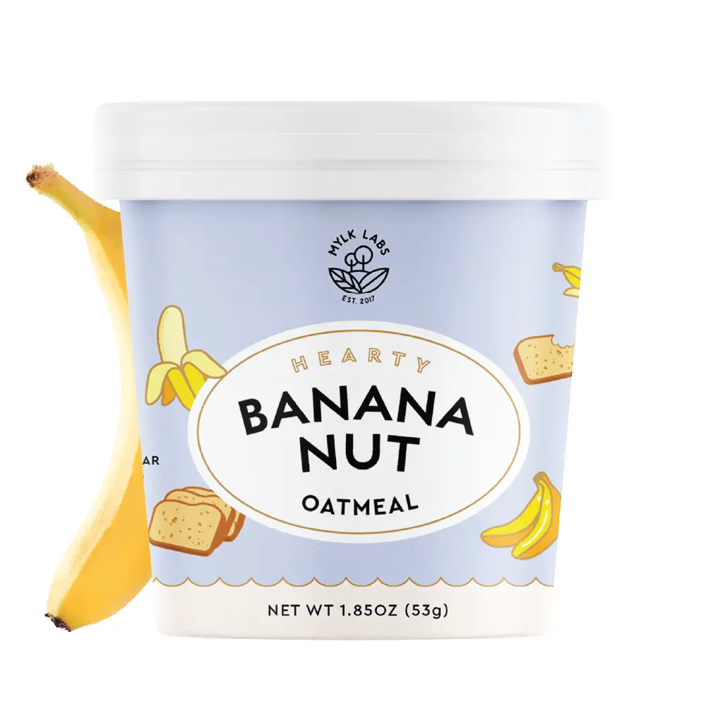 Banana Nut Instant Oatmeal Cups - Gluten Free, Vegan, Low Sugar Breakfast