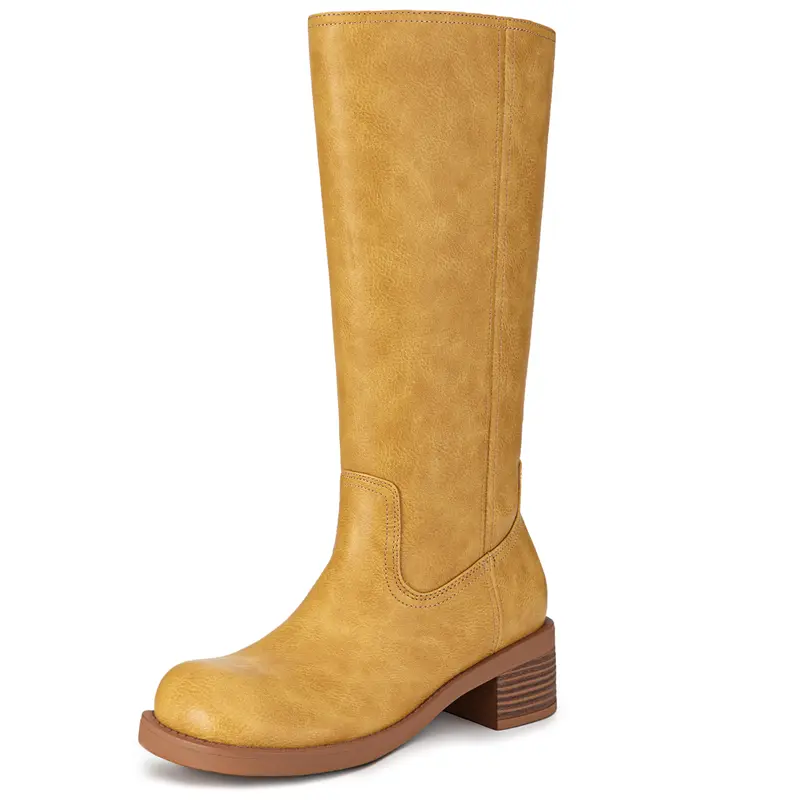 即発送可 YELLO SCORE short boots サイドジップ ブーツ 厚底ブーツ