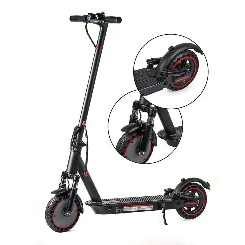 Scooters Equipment 350W Foldable Electric Scooter for Adults & Teens, 8.5" Anti-skid honeycomb Tires, 15Mile Range, 15MPH  Puncture-Resistant, with Headlight & Taillight - Perfect for Commuting, Campus, And Travel