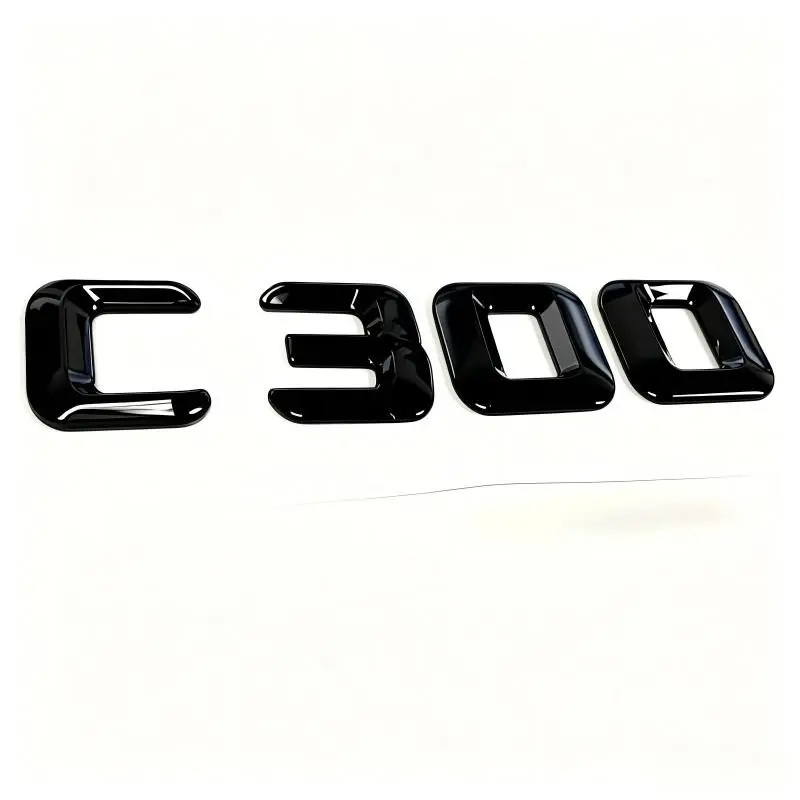 1PC 2010-2013 C300 C 300 Car Trunk Rear Letters Word Badge Emblem Decal For Cars Sticker Car Stickers Automotive Decals (Gloss Black)