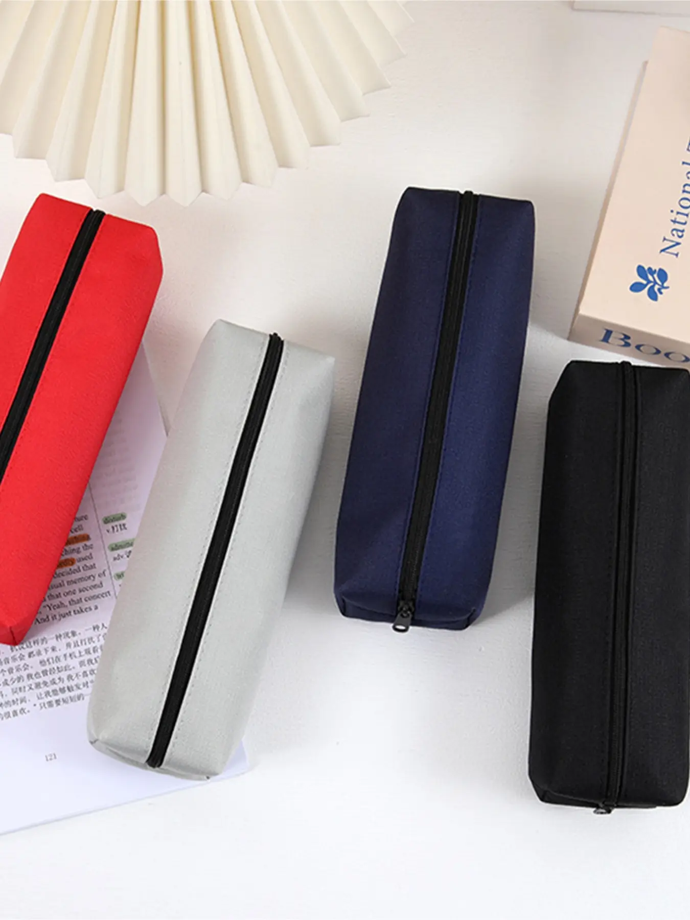 Waterproof Pen Pencil Case Organizer Bag, Durable Zipper Storage Container Writing Stationery for School Office Home Use, Ideal Gift for Friends Family