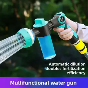 Fertilizing water gun for watering flowers, garden pesticide sprayer, watering and showering flowers, seedling irrigation hose watering nozzle magic tool