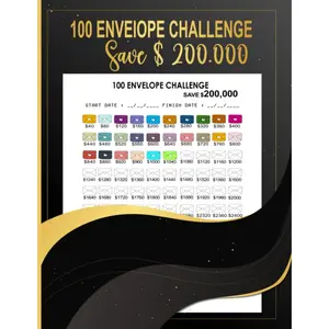 100 Envelopes Challenges: Easy And fun Way To Save $200,000 | Saving  Journal For Men And Women |  Envelope , Finance Challenge  ,   Bags - Paperback