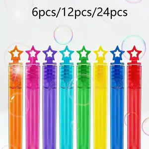 6pcs/12pcs/24pcs Mini Bubble Wand Set, Manual Bubble Blower, Handheld Bubble Maker (no Bubble Liquid), Party Favors, Holiday Atmosphere, Birthday, Wedding, Gathering Toy