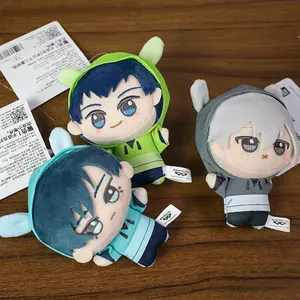 10cm Doll Blue Lock Peluches Bunny Ears Plush Toy Seishiro Nagi Isagi Yoichi Chigiri Anime Fluffy Maumet Toy Backpack Keychain
