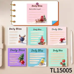 Decorative and Functional Christmas Fruit - Themed Sticky Notes (3.54×3.54 Inches) 100-Pack with105 Emoticon Stickers,Strong Adhesive for All Your Note - Taking Needs, Ideal for Office & School