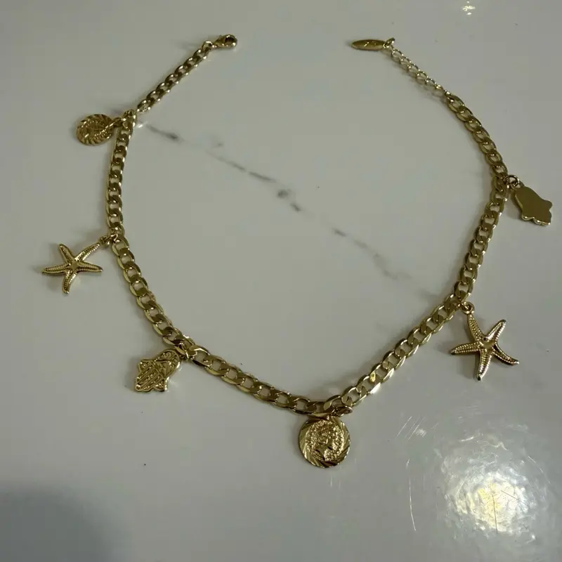 Tobillera de mujer de oro laminado