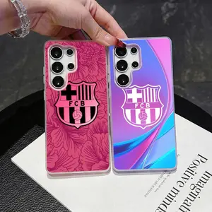 Team Barcelona Phone Case Cover Protective 2‑in‑1 Clear Jelly For Samsung Case | Galaxy S26/S26+/S26 Ultra/S25/S24/S23/S22/S21 | Dopamine Photo Card Holder | Slim Soft TPU Shockproof Anti‑Yellowing Lightweight Trendy