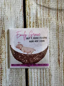 Birth Announcement  Magnet  Set