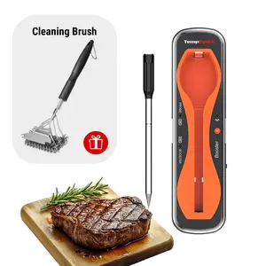 [Black Friday Early Bird Deal] ThermoPro TempSpike Digital Meat Thermometer Bluetooth Wireless for Cooking, Grill, Smoker BBQ Kitchen Gadgets Measuring Utensils Outdoorfun Fathersdaygift Stainless Specialty Kitchen Utensils Heavy Duty Cast Iron Burger Pre