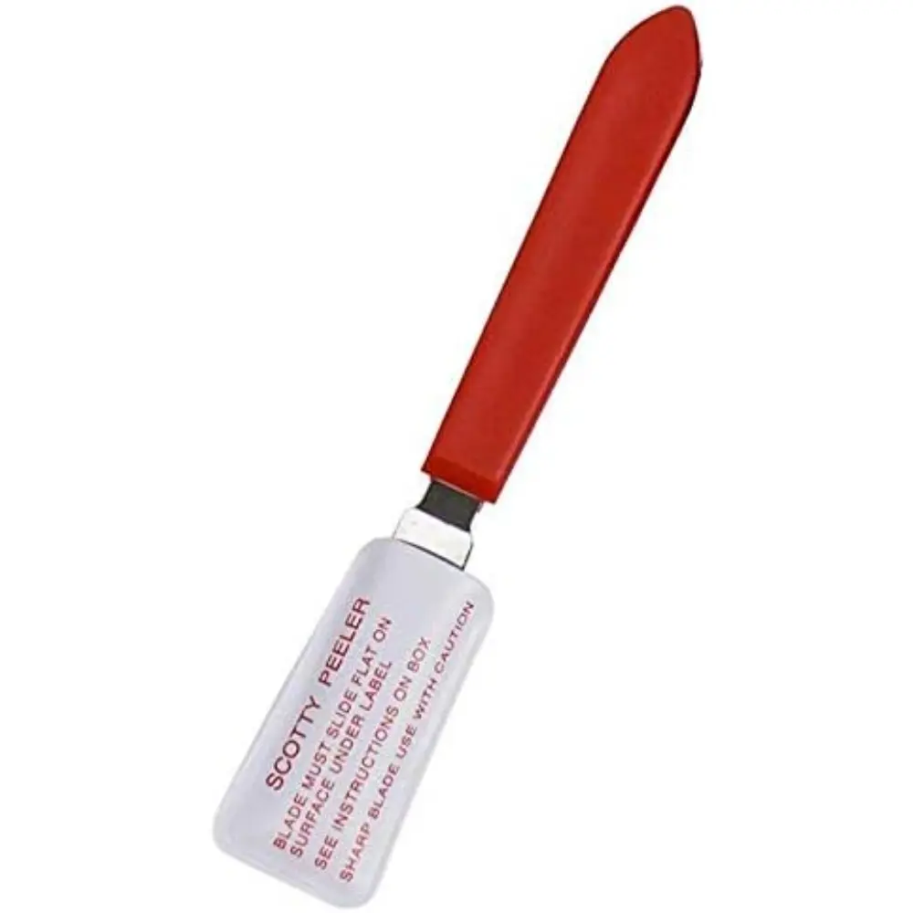 Metal Label and Sticker Remover Peeler with Sheath - Easy 1-Piece Home Care Tool SP2, Safe for Hard Surfaces and Glass, Labels And Stickers