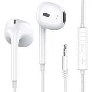 Wired Earbuds with Microphone, 3.5mm Jack in Ear Headphones with Microphone Suitable for Smartphones, Computers, Laptops, IPads, MP3 Players, Etc