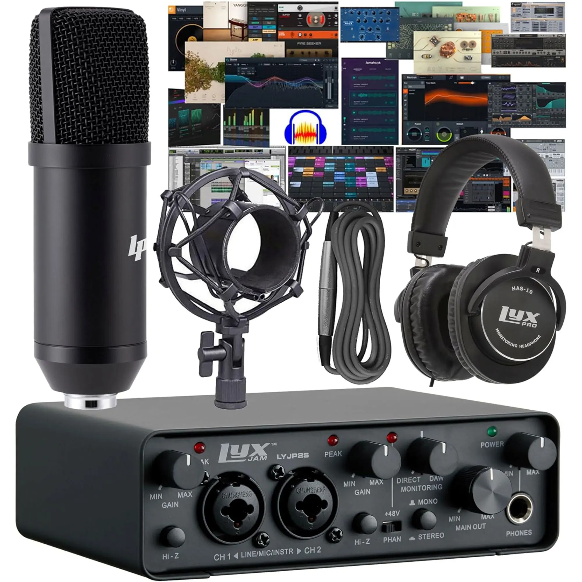 LyxJam 2x2 Recording USB Audio Interface with ASIO Driver Studio