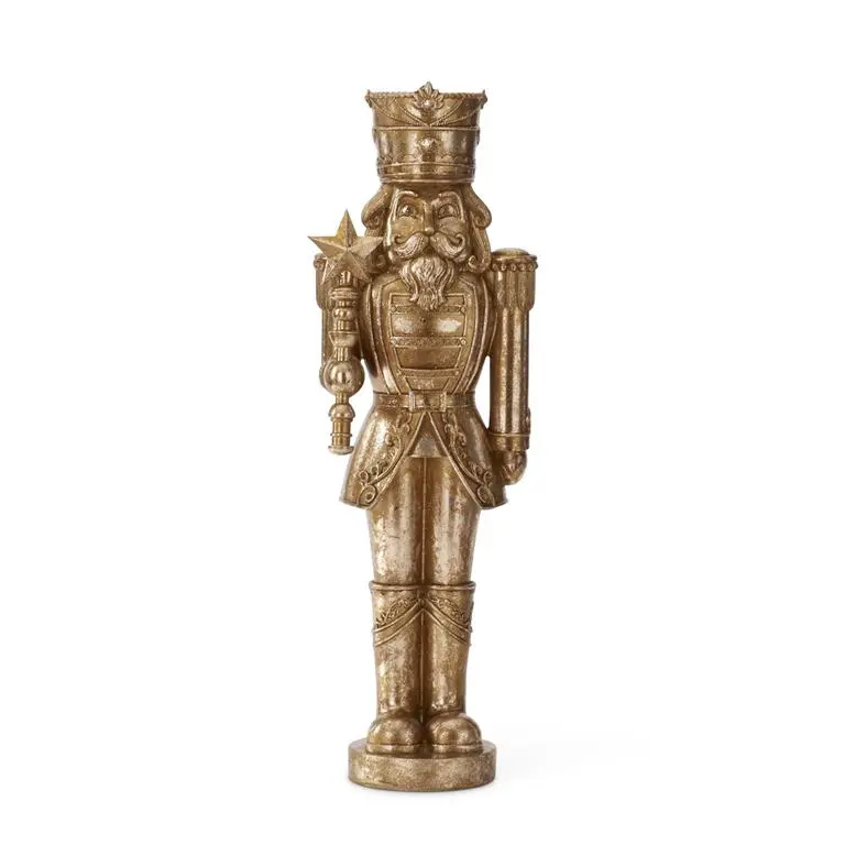 23.25 Gold Nutcracker w/Star Scepter