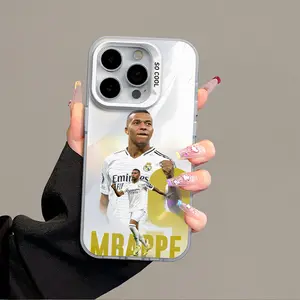 Mbappé IPhone 17 Promax Phone Case Anti Drop Case Suitable For IPhone 16 15 14 13 12 11 Xs Plus Samsung S25 S24 S23 S22 Ultra FE Acrylic Protective Shockproof Rugged Case Football
