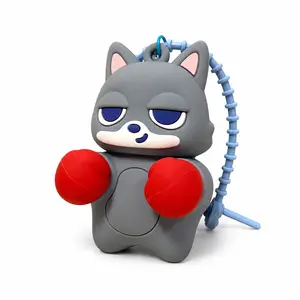 Car Keychain for Car Keys, Boxing Animal Silicone,Keychain Charm with Boxing Glove Detail, Bag and Backpack Charm
