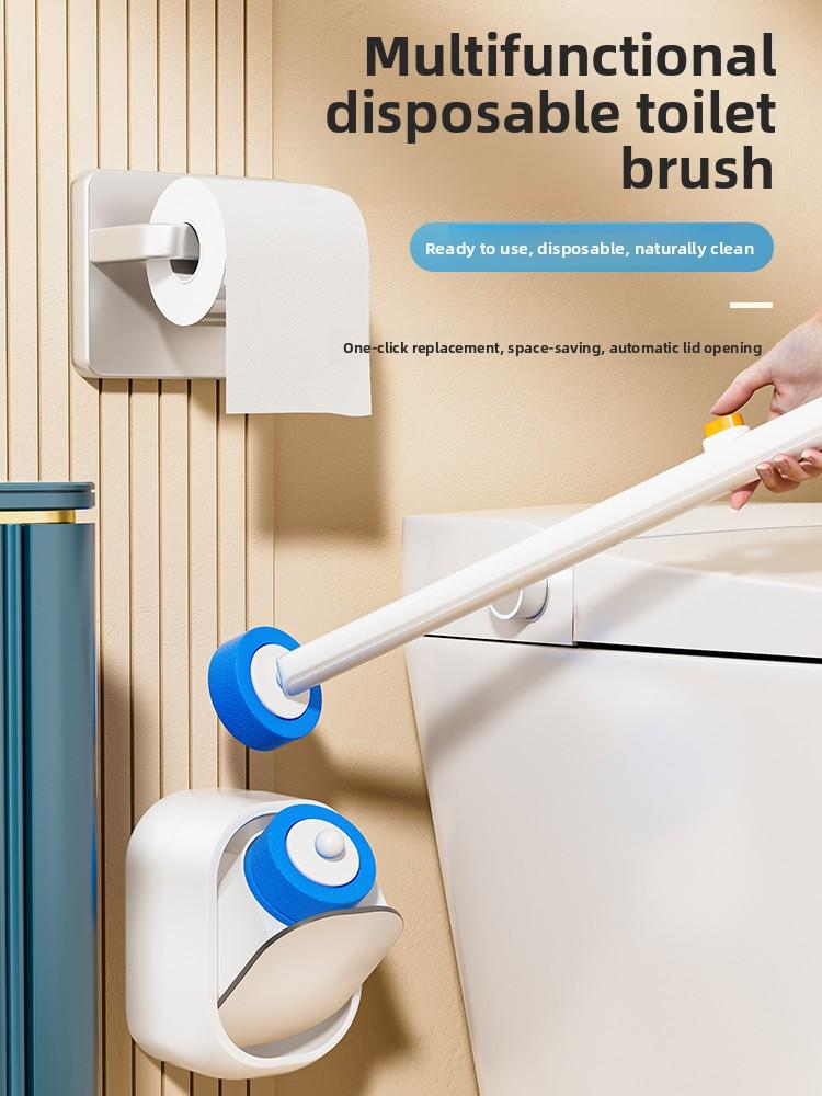 Disposable toilet brush set replacement pad toilet cleaning brush wall-mounted no dead angle cleaning sanitation