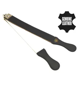 Barber’s Leather Strop Sharpener for Straight Razor Plastic Case