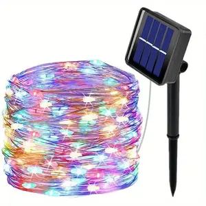 Solar Fairy Lights Set, 2 Pieces, 80ft 200 Super Bright LED Outdoor Waterproof String Lights, 8 Lighting Modes, Garden Patio Yard Decor